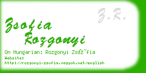 zsofia rozgonyi business card